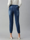 Women's Blue Solid Denim Jeans-CR-7806-Blue