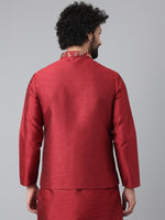 Hangup Men Standard Embroidered Men's Indian Wear-197A_Emb_Nehru