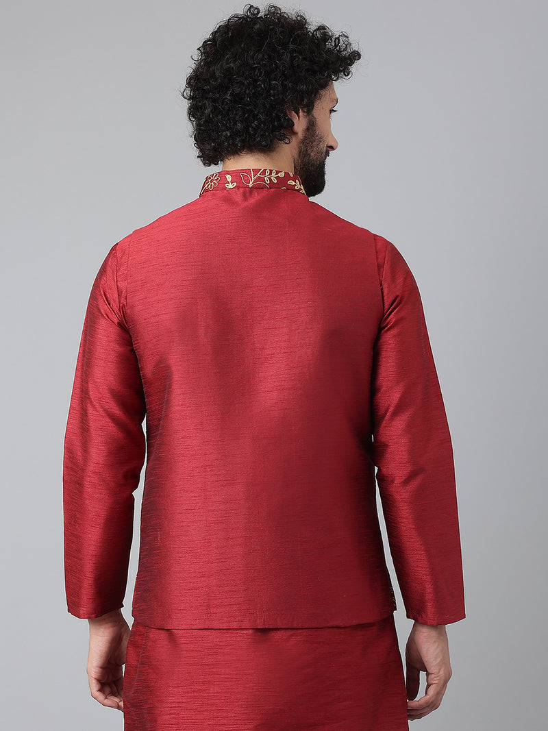 Hangup Men Standard Embroidered Men's Indian Wear-197A_Emb_Nehru