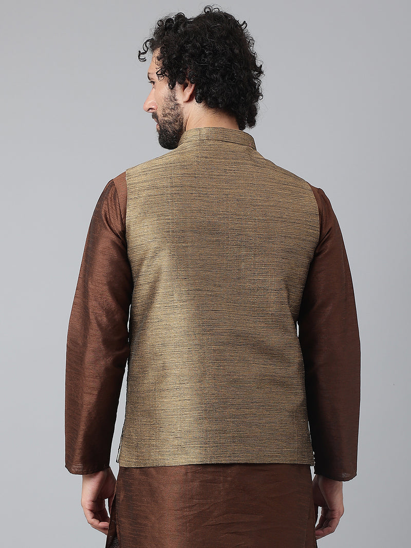 Hangup Men Standard Embroidered Men's Indian Wear-198A_Emb_Nehru