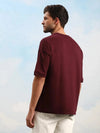 Dillinger Maroon Graphic Oversized Drop shoulder T-shirt