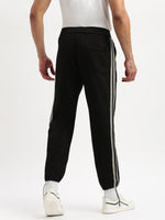 Men Slim Fit Solid Black Track Pant-1992A-Black