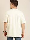 Dillinger Cream Solid Oversized T-Shirt