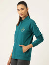 Front open Sweatshirt in Teal