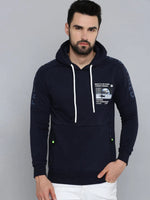 Men Blue Solid Sweatshirt-SCAW-39-Navyblue