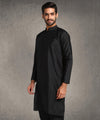 Hangup Men Standard Solid Men's Indian Wear-Black_8_B8_Lkurta