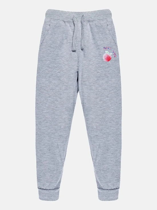 Girls Peach Printed Track Pant-AW23GTP013015