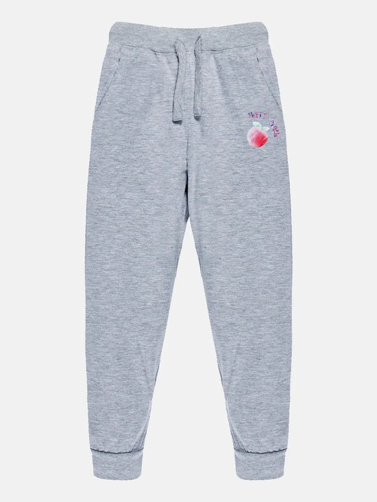 Girls Peach Printed Track Pant-AW23GTP013015