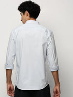 Men Blue Solid Shirt-LANCEPLAIN-229-Blue