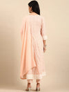 Women's Peach Printed Kurta Set-RF-643-Peach