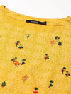 Women's Yellow Printed Straight Kurta-GW-833-Yellow