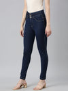 Women Navy Blue Solid Skinny Fit Denim Jeans-LT-22874-Navyblue