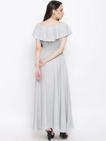 Smocking on waist maxi dress in Powder Blue