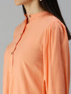 Women's Pink Solid Tops-BLZ-02-Peach