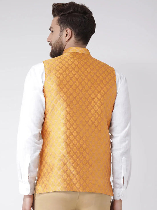 Hangup Men Standard Solid Men's Indian Wear-88AJacquardNehru