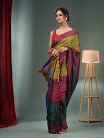 Multicolour Blended Silk Handwoven Soft Saree-MA50BSL01530140