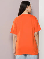 Dillinger Orange Graphic Oversized T-Shirt-WMNCR451ORG-XS