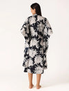 Printed Kaftan in Navy Print