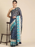 Royal Majesty Drape Saree-SZ-DGBARFI4-BU-2055