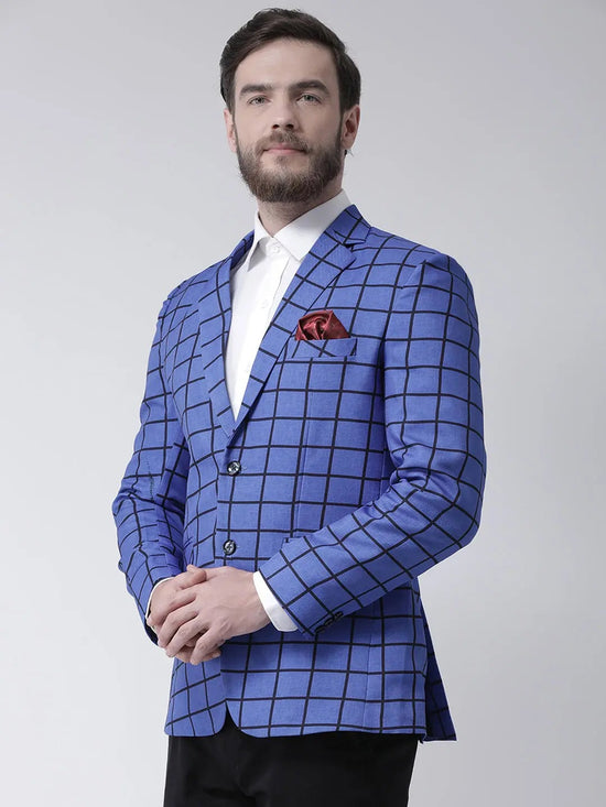 Hangup Men Standard Checkered Men Formalwear-D75CheckBlazer