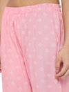 Smarty Pants Women's Cotton Pastel Pink Polka Dot Print Night Suit