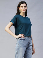 Rigo Cap Sleeves Poly Corduroy Crop Top-WTOP358-1400-L