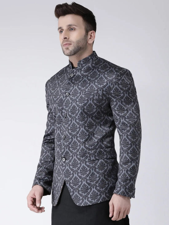 Hangup Men Standard Printed Men Formalwear-D1105ButtonBlazer