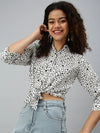 Women's Printed White Top-AE-3330187-Whiteblack