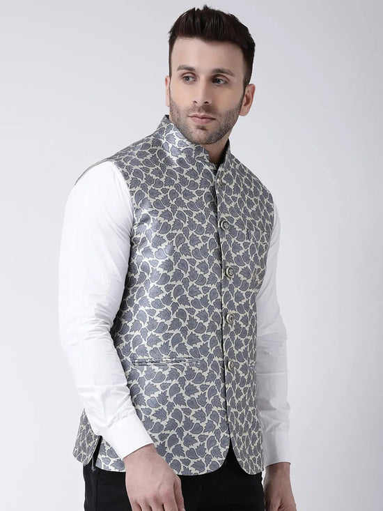 Hangup Men Standard Solid Men's Indian Wear-126AJacquardNehru