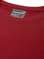 Dillinger Men's MAROON Plain T-Shirt-DLCR18162MRN-S