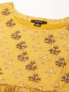 Women's Mustard Printed Kurta Set-SKC-968-Mustard