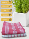 Athom Living Premium Gamcha Bath Towel 65 x 135 cm Pack of 2 Multicolored checkered-ATZ-BT-1C-1H