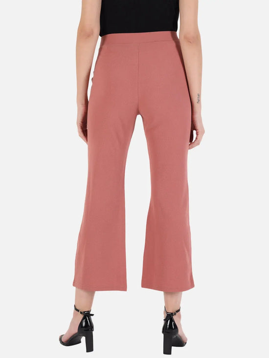 Pink Cropped Bootcut Pants