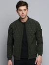 Men Green Solid Casual Jacket-STCW-J-17-Olive