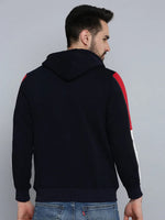 Men Blue Solid Sweatshirt-OD-6012-Navyblue