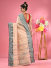 Cream Pure Cotton Tant Saree With Woven Designs-MA51TT43480085