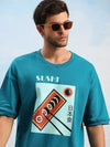 Dillinger Blue Graphic Oversized Drop shoulder T-shirt