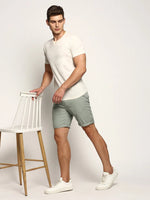 Men Green Solid Shorts-ORBIT-5-Seagreen