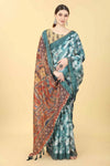 Blossom’s Festive Glow Saree-SZ-INDIGO-1420