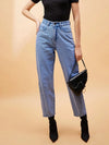 Women Ice Blue Balloon Fit Jeans