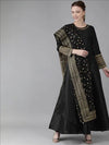 Ahalyaa Poly Silk Solid Kurta With Dupatta