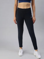 Women's Navy Blue Solid Track Pants-AF-1723-Navyblue