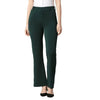 Smarty Pants Women's Cotton Lycra Bell Bottom Bottle Green Color Formal Trouser-SMPT-849E-S