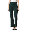 Smarty Pants Women's Cotton Lycra Bell Bottom Bottle Green Color Formal Trouser-SMPT-849E-S