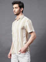 Rigo Vertical Stripe Rayon Shirt