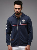 Men Blue Solid Sweatshirt-OTSS-24-Navyblue