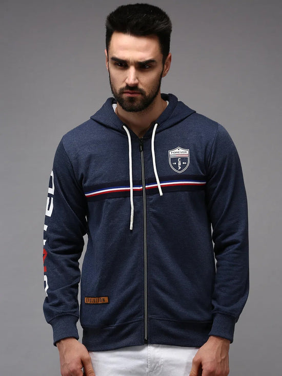 Men Blue Solid Sweatshirt-OTSS-24-Navyblue