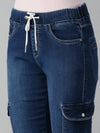 Women's Blue Solid Denim Jeans-CR-7790-Blue