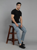 Solid Cargo Pants with 6 pockets-Blue-HC3014-30