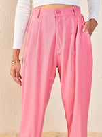 Women Pink Tapered Pants